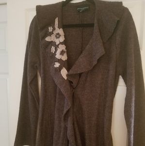 Cynthia Rowley ruffled wrap cardigan